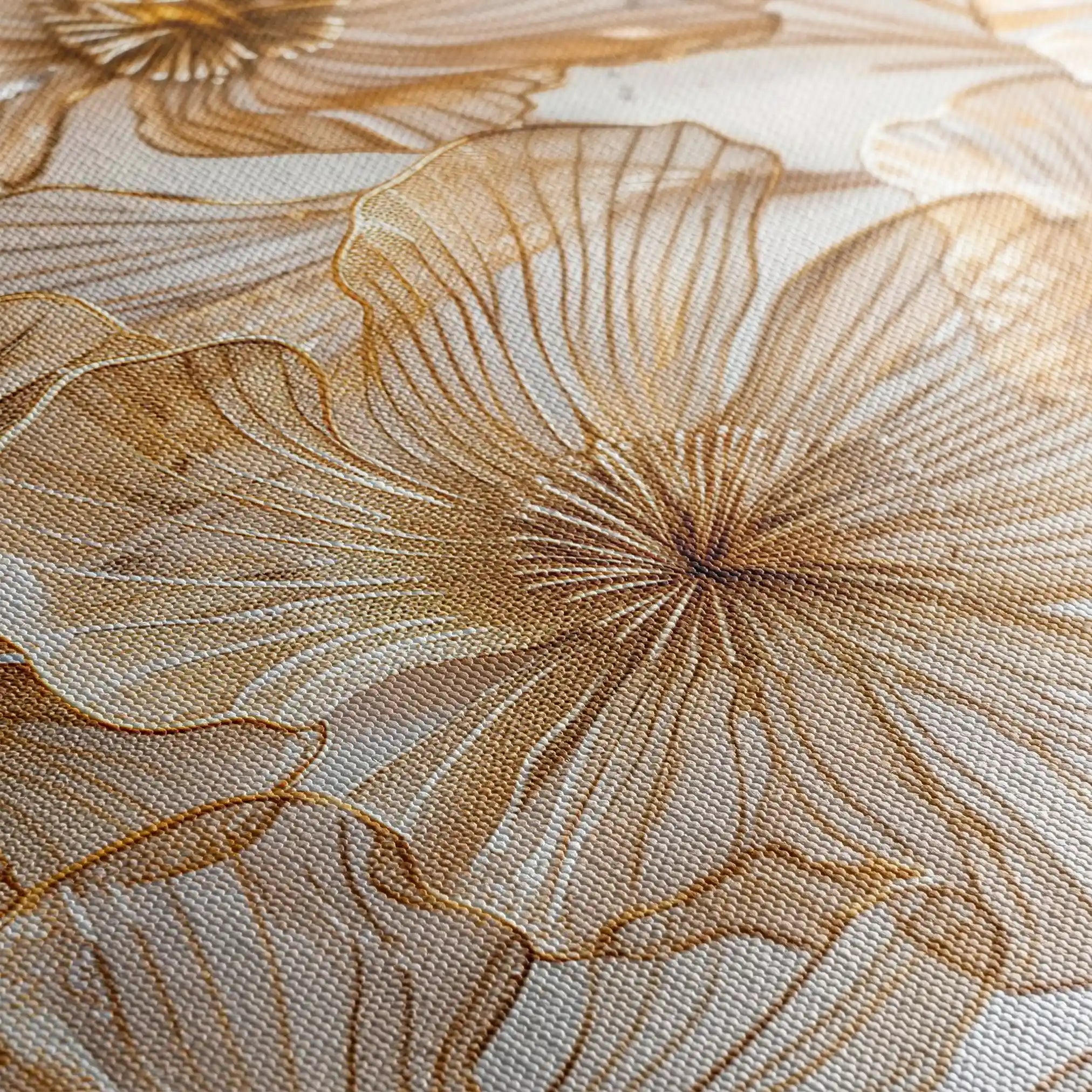 Floral 608 Canvas Art 60 x 40 cm / Black