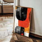 Abstract 609 Canvas Art 18" x 24" / 45 x 60 cm / Black
