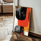 Abstract 609 Canvas Art 18" x 24" / 45 x 60 cm / Black