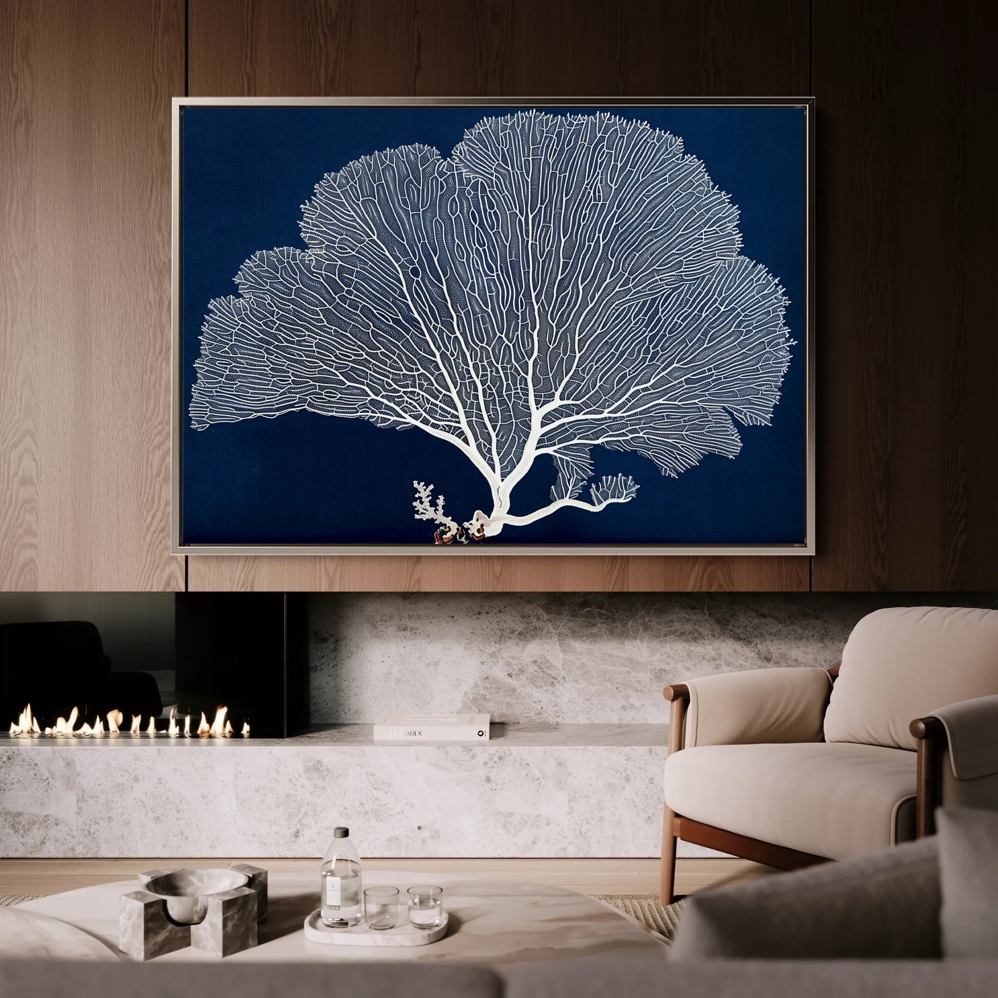Floral 609 Canvas Art 18" x 24" / 45 x 60 cm / Black