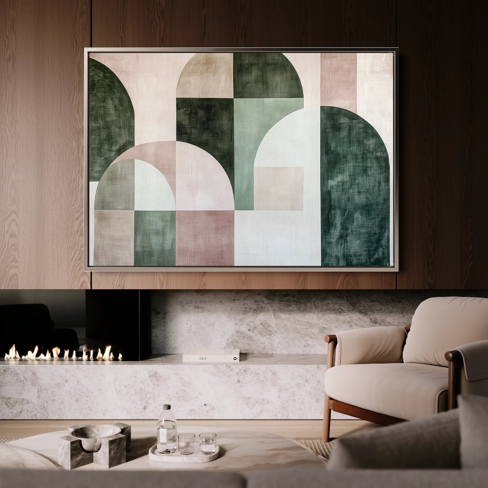 Abstract 610 Canvas Art 18" x 24" / 45 x 60 cm / Black