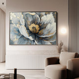 Floral 610 Canvas Art 18" x 24" / 45 x 60 cm / Black