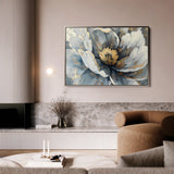 Floral 610 Canvas Art 18" x 24" / 45 x 60 cm / Black