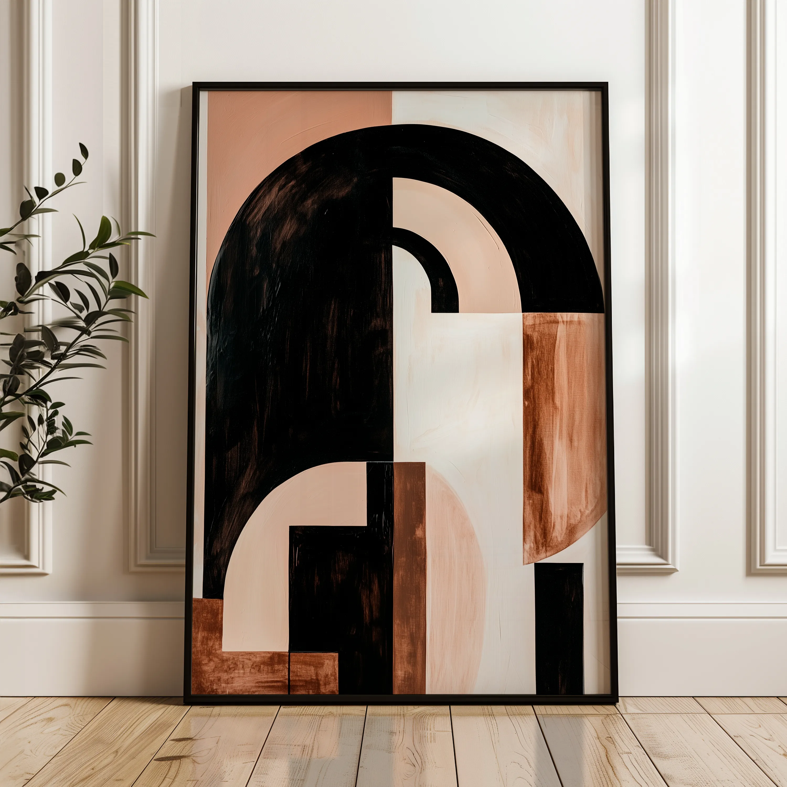 Abstract 611 Canvas Art 18" x 24" / 45 x 60 cm / Black