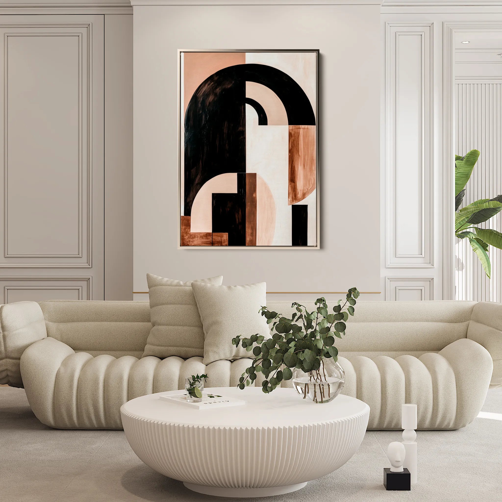 Abstract 611 Canvas Art 18" x 24" / 45 x 60 cm / Black