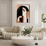 Abstract 611 Canvas Art 60 x 40 cm / Black