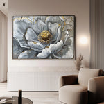 Floral 611 Canvas Art 18" x 24" / 45 x 60 cm / Black
