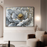 Floral 611 Canvas Art 18" x 24" / 45 x 60 cm / Black