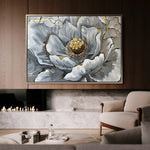 Floral 611 Canvas Art 18" x 24" / 45 x 60 cm / Black