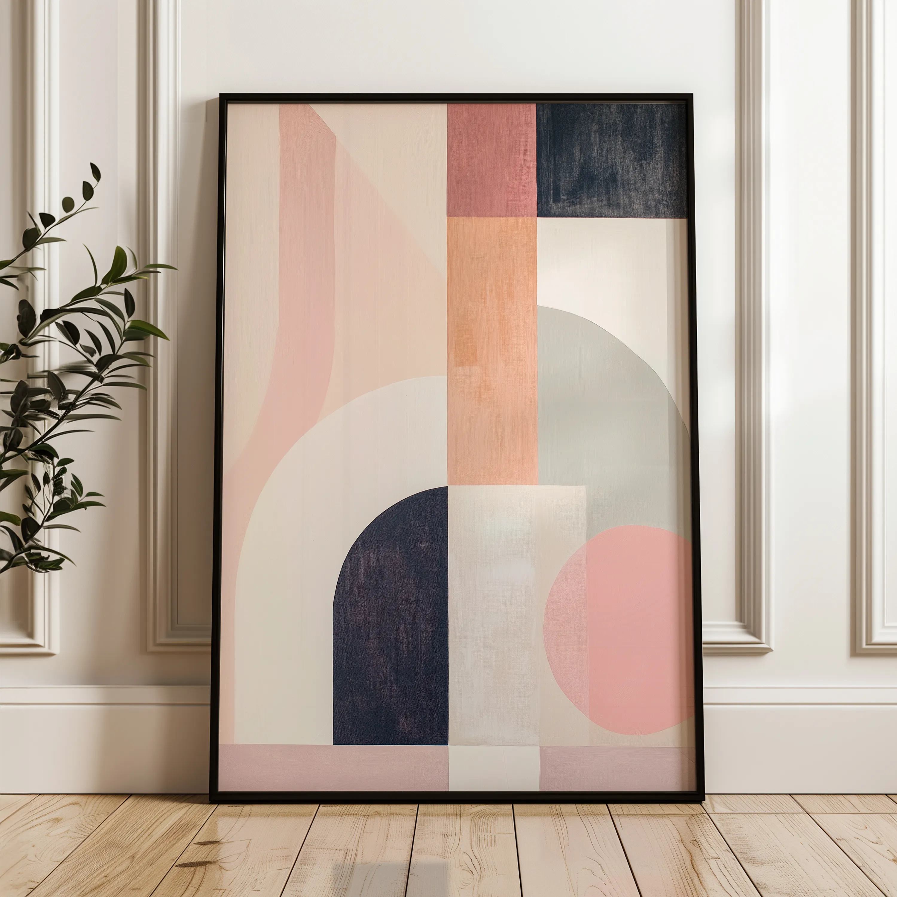 Abstract 612 Canvas Art 18" x 24" / 45 x 60 cm / Black