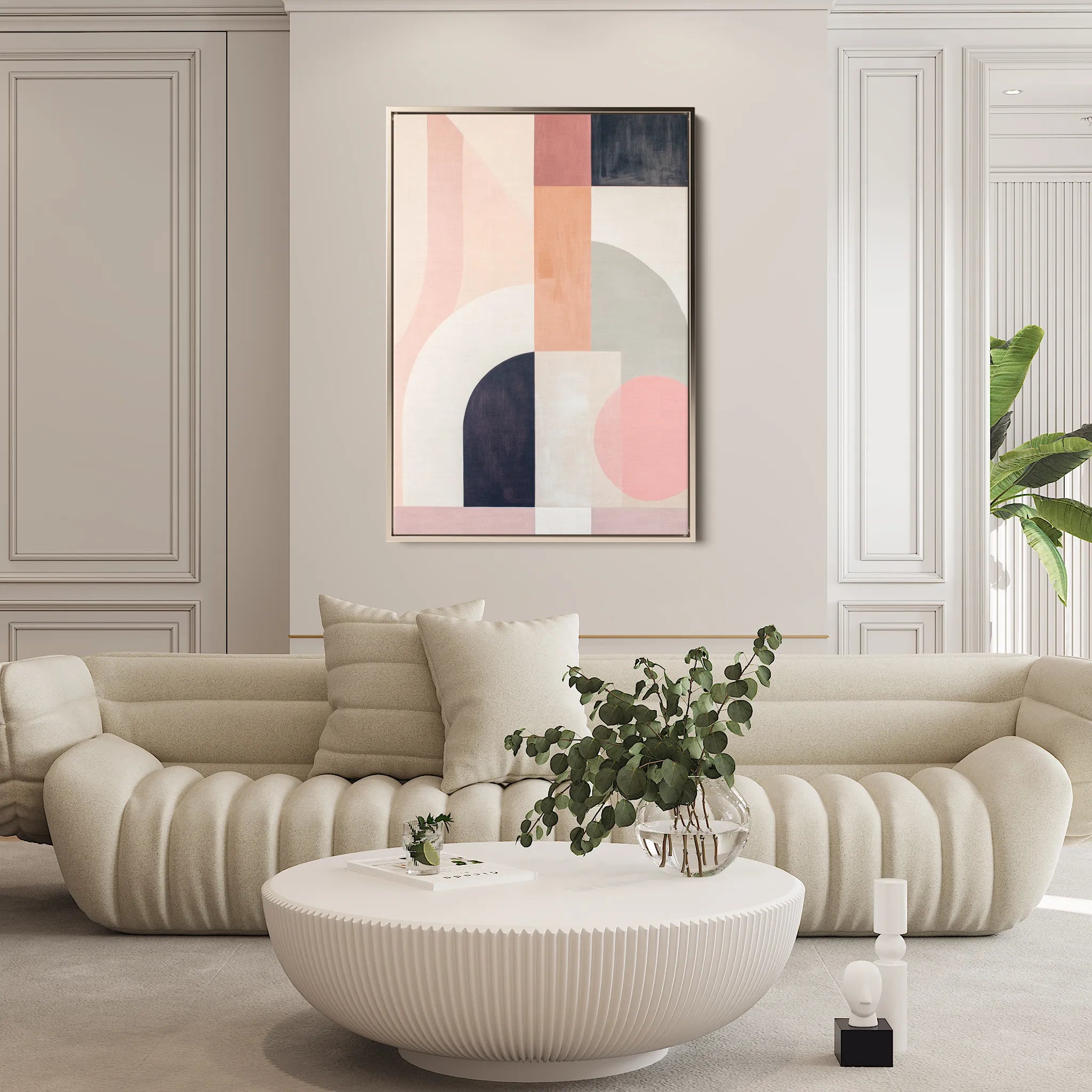 Abstract 612 Canvas Art 18" x 24" / 45 x 60 cm / Black
