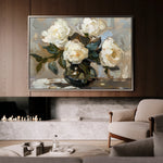 Floral 612 Canvas Art 18" x 24" / 45 x 60 cm / Black