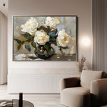 Floral 612 Canvas Art 18" x 24" / 45 x 60 cm / Black