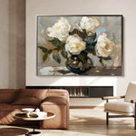 Floral 612 Canvas Art 18" x 24" / 45 x 60 cm / Black