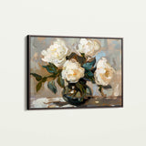 Floral 612 Canvas Art 18" x 24" / 45 x 60 cm / Black