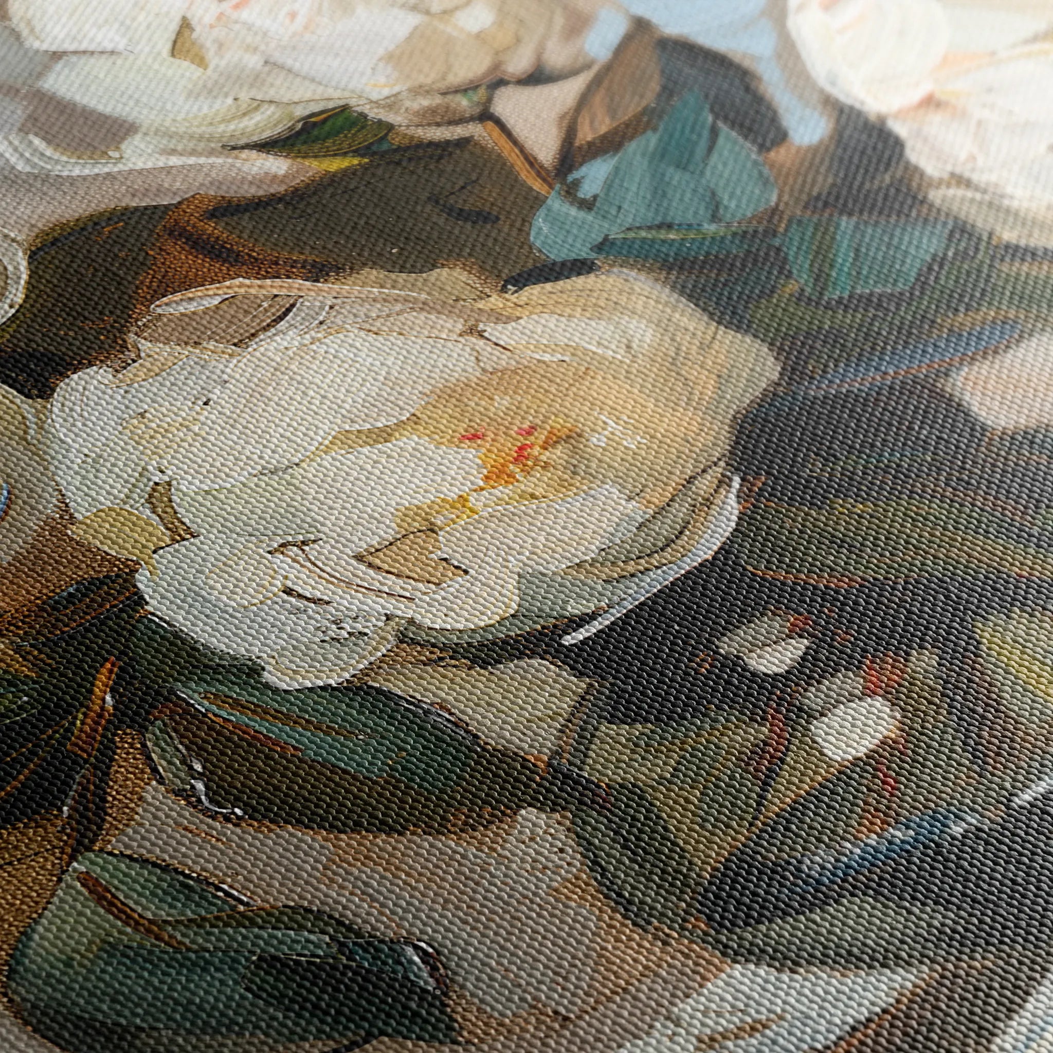 Floral 612 Canvas Art 18" x 24" / 45 x 60 cm / Black