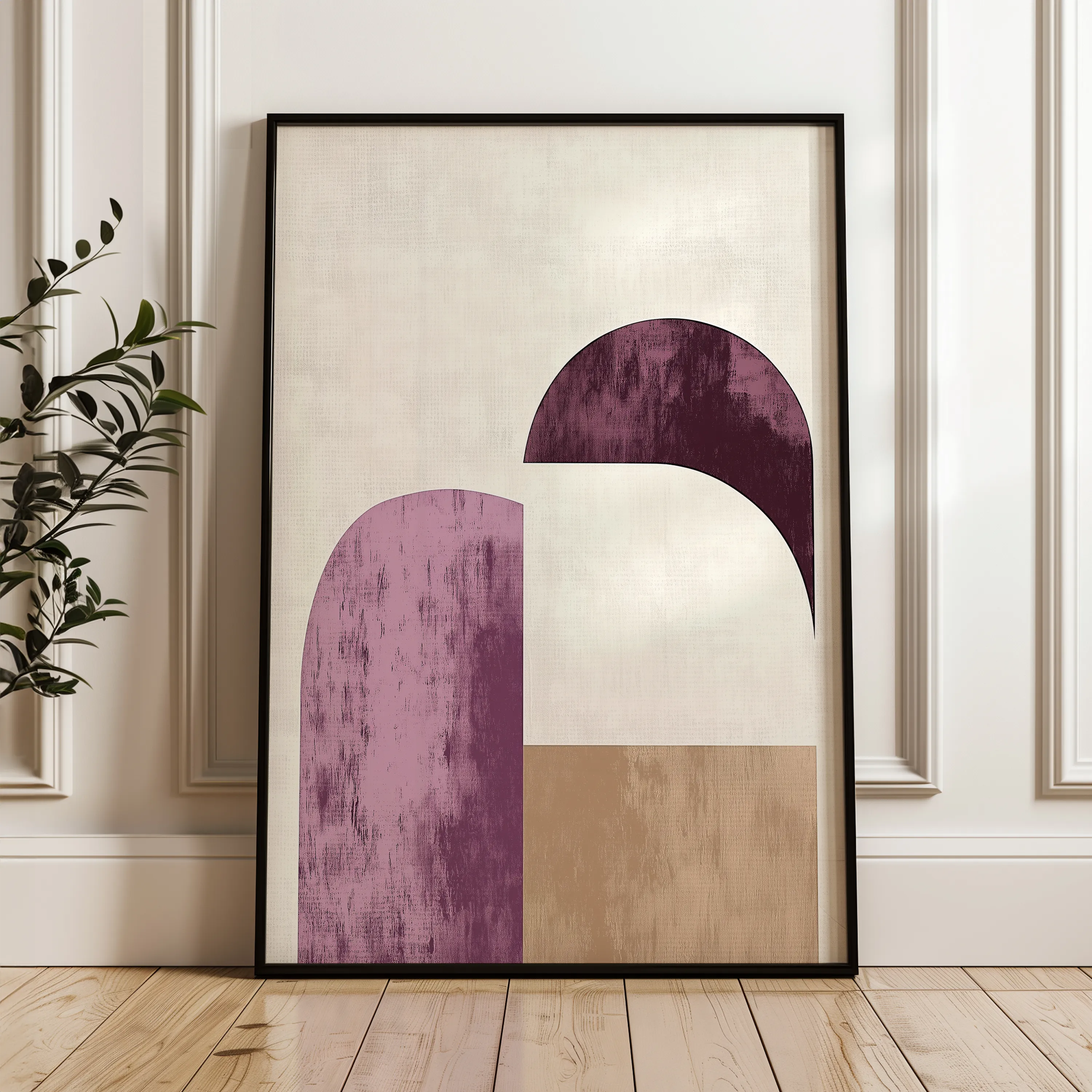 Abstract 613 Canvas Art 18" x 24" / 45 x 60 cm / Black