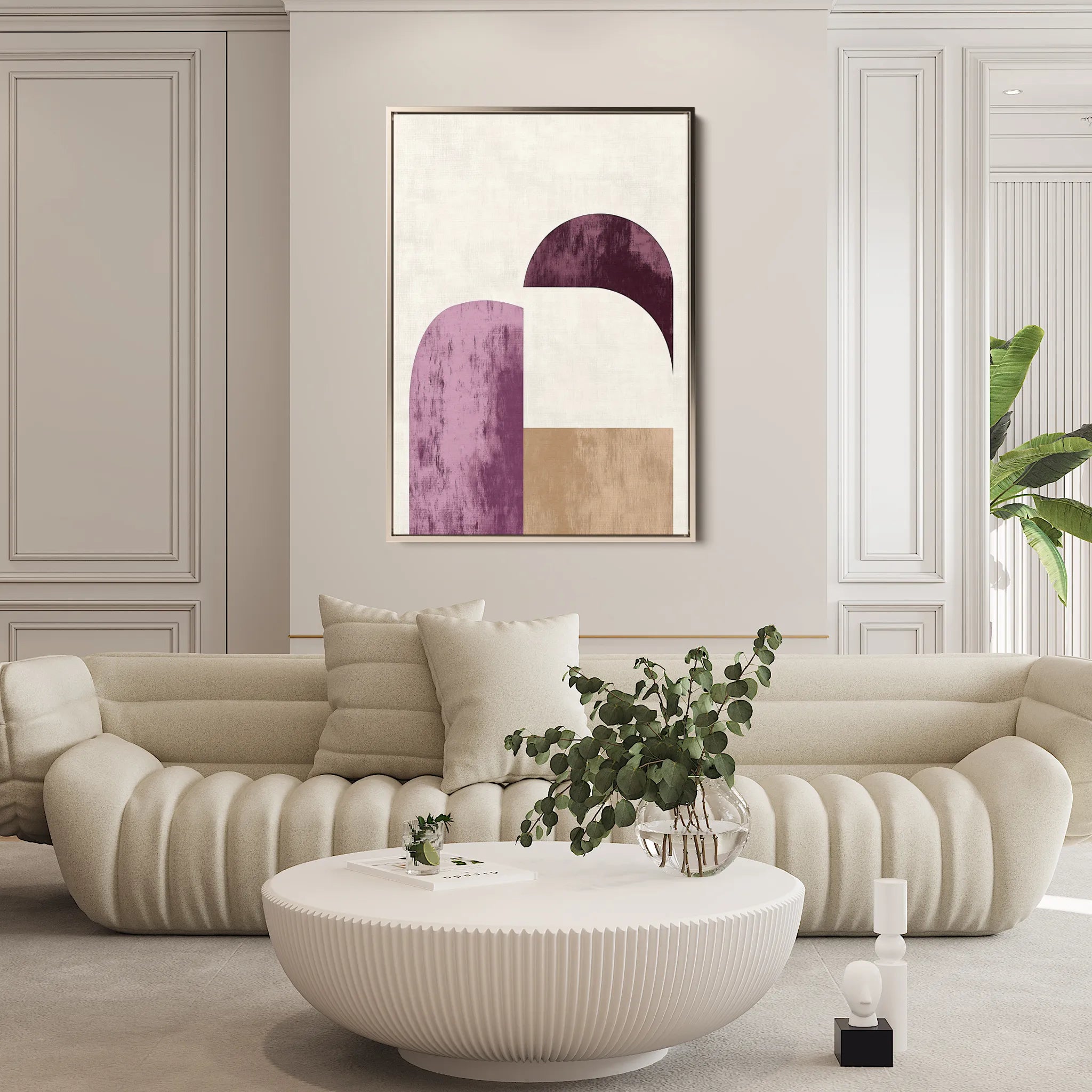 Abstract 613 Canvas Art 18" x 24" / 45 x 60 cm / Black