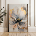 Floral 613 Canvas Art 18" x 24" / 45 x 60 cm / Black