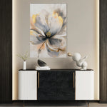 Floral 613 Canvas Art 18" x 24" / 45 x 60 cm / Black