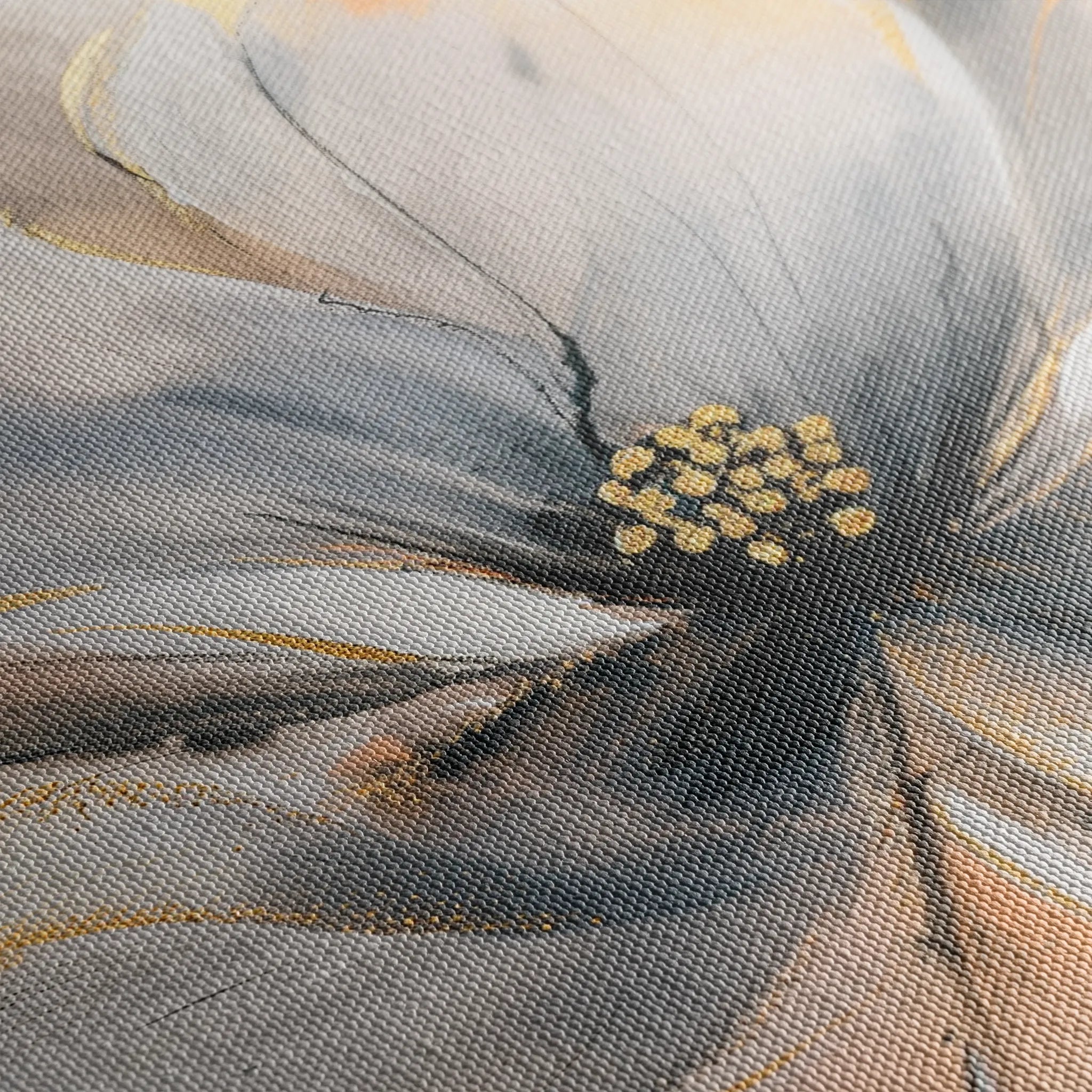 Floral 613 Canvas Art 18" x 24" / 45 x 60 cm / Black