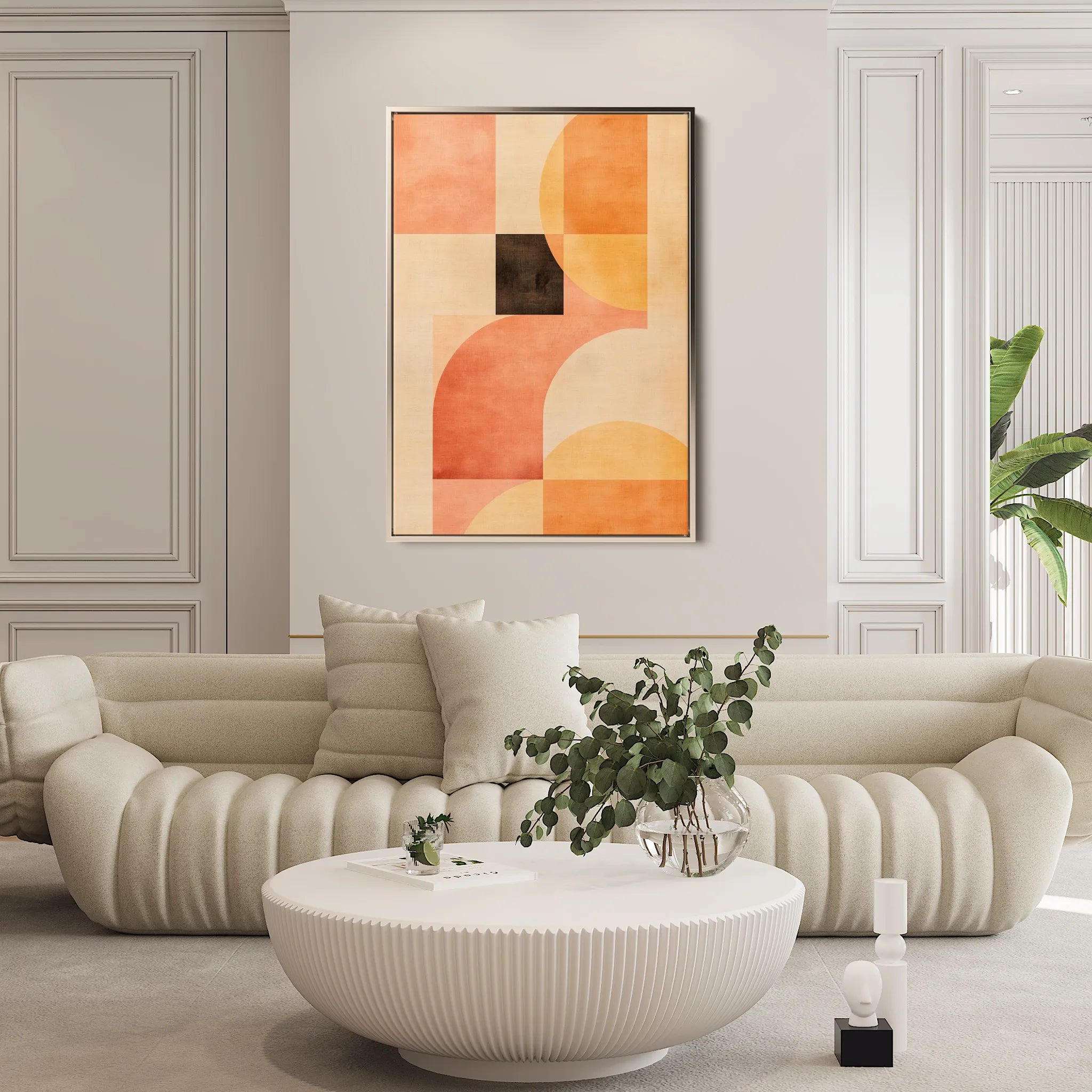 Abstract 614 Canvas Art 18" x 24" / 45 x 60 cm / Black