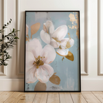 Floral 614 Canvas Art 18" x 24" / 45 x 60 cm / Black