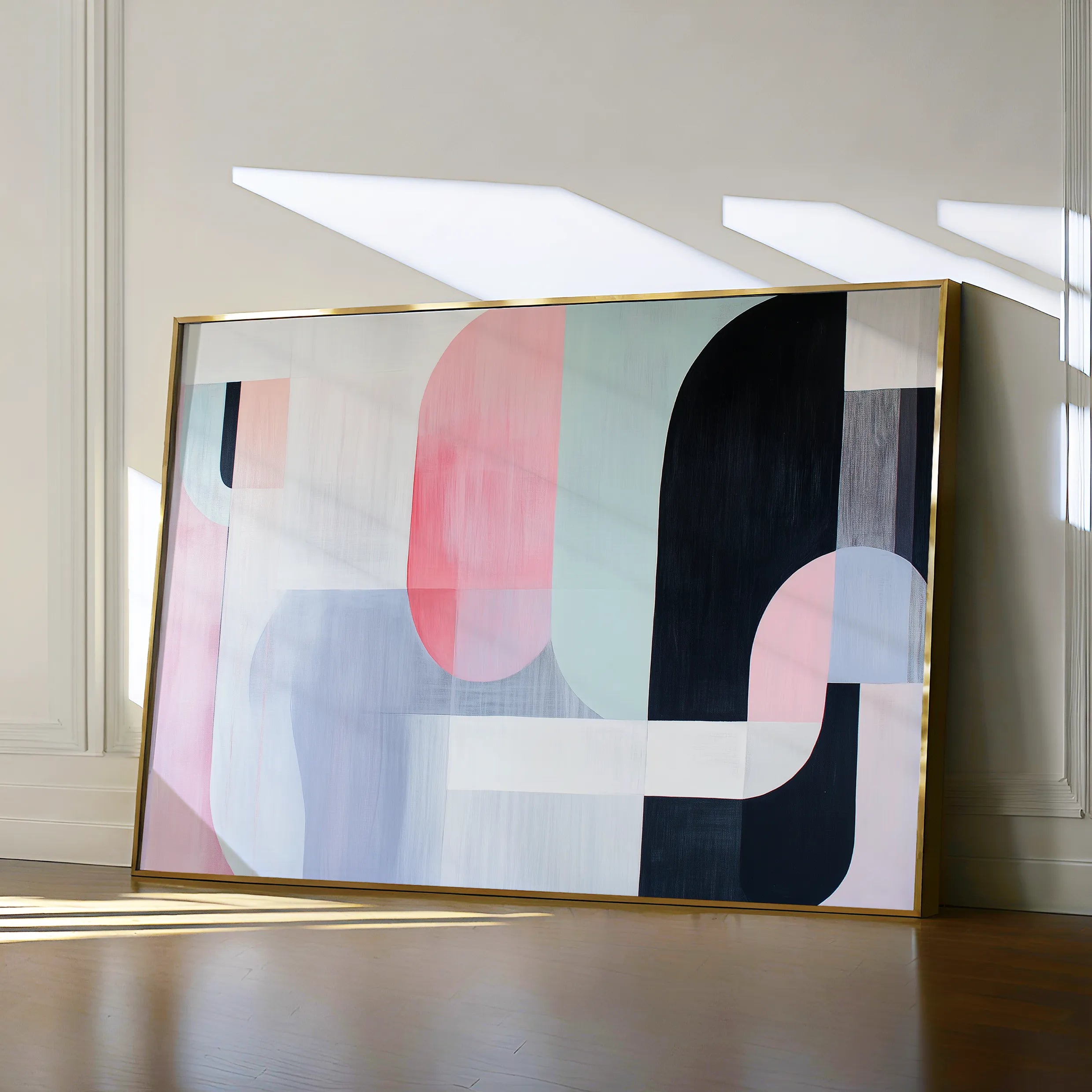 Abstract 615 Canvas Art 18" x 24" / 45 x 60 cm / Black