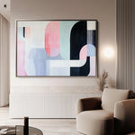 Abstract 615 Canvas Art 18" x 24" / 45 x 60 cm / Black