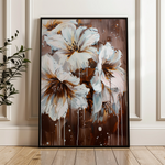 Floral 615 Canvas Art 18" x 24" / 45 x 60 cm / Black