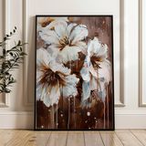 Floral 615 Canvas Art 18" x 24" / 45 x 60 cm / Black