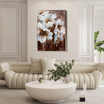 Floral 615 Canvas Art 18" x 24" / 45 x 60 cm / Black