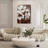 Floral 615 Canvas Art 18" x 24" / 45 x 60 cm / Black