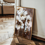 Floral 615 Canvas Art 18" x 24" / 45 x 60 cm / Black