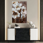 Floral 615 Canvas Art 18" x 24" / 45 x 60 cm / Black