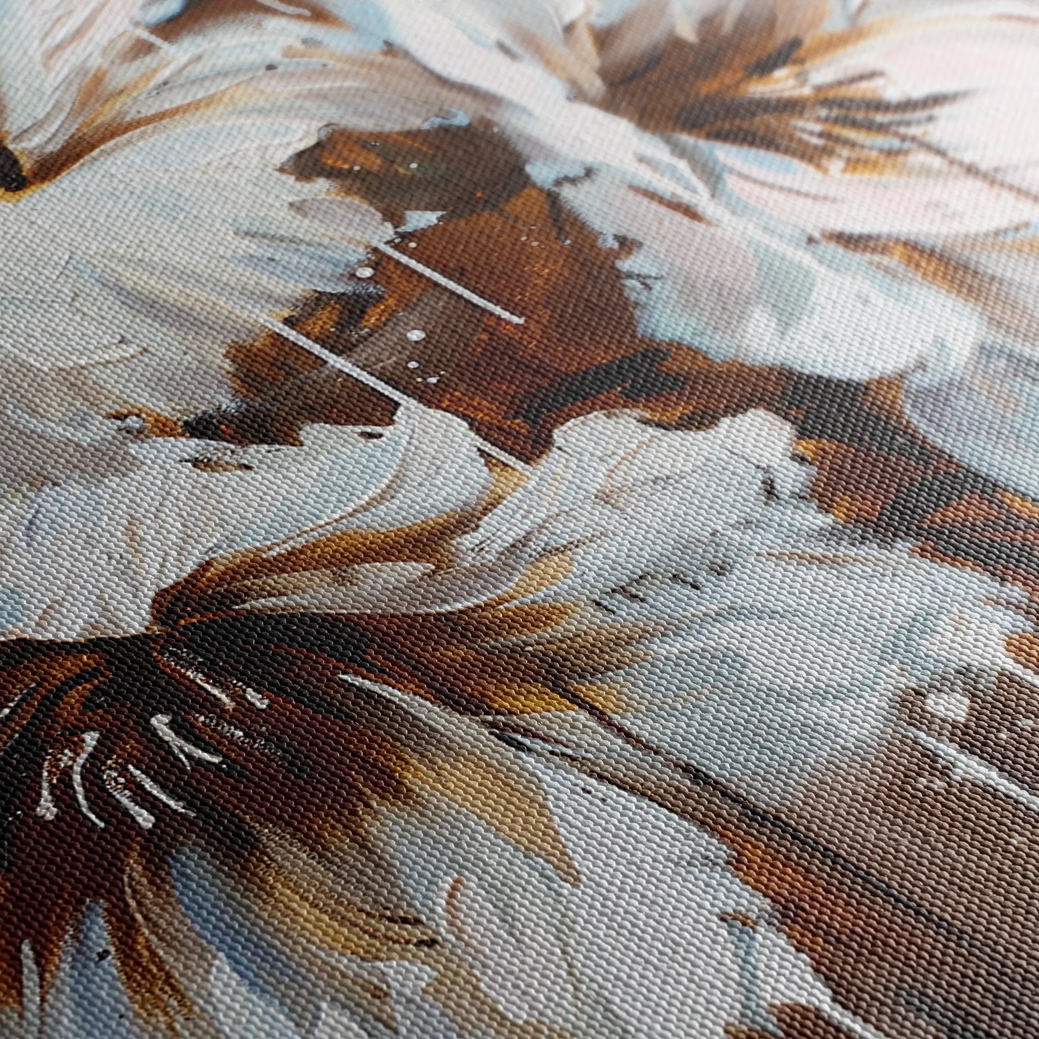 Floral 615 Canvas Art 18" x 24" / 45 x 60 cm / Black