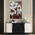 Floral 615 Canvas Art 60 x 40 cm / Black