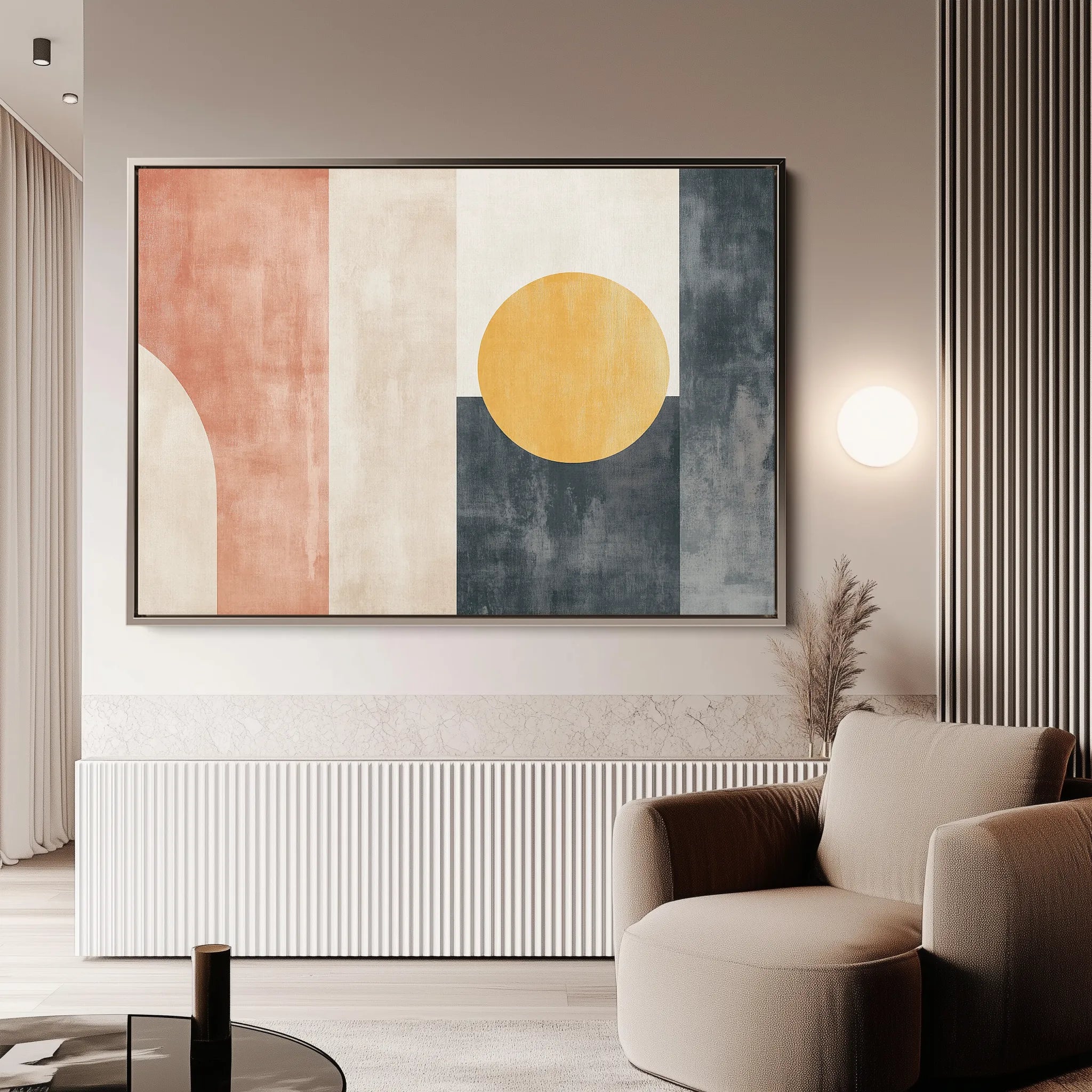 Abstract 616 Canvas Art 18" x 24" / 45 x 60 cm / Black
