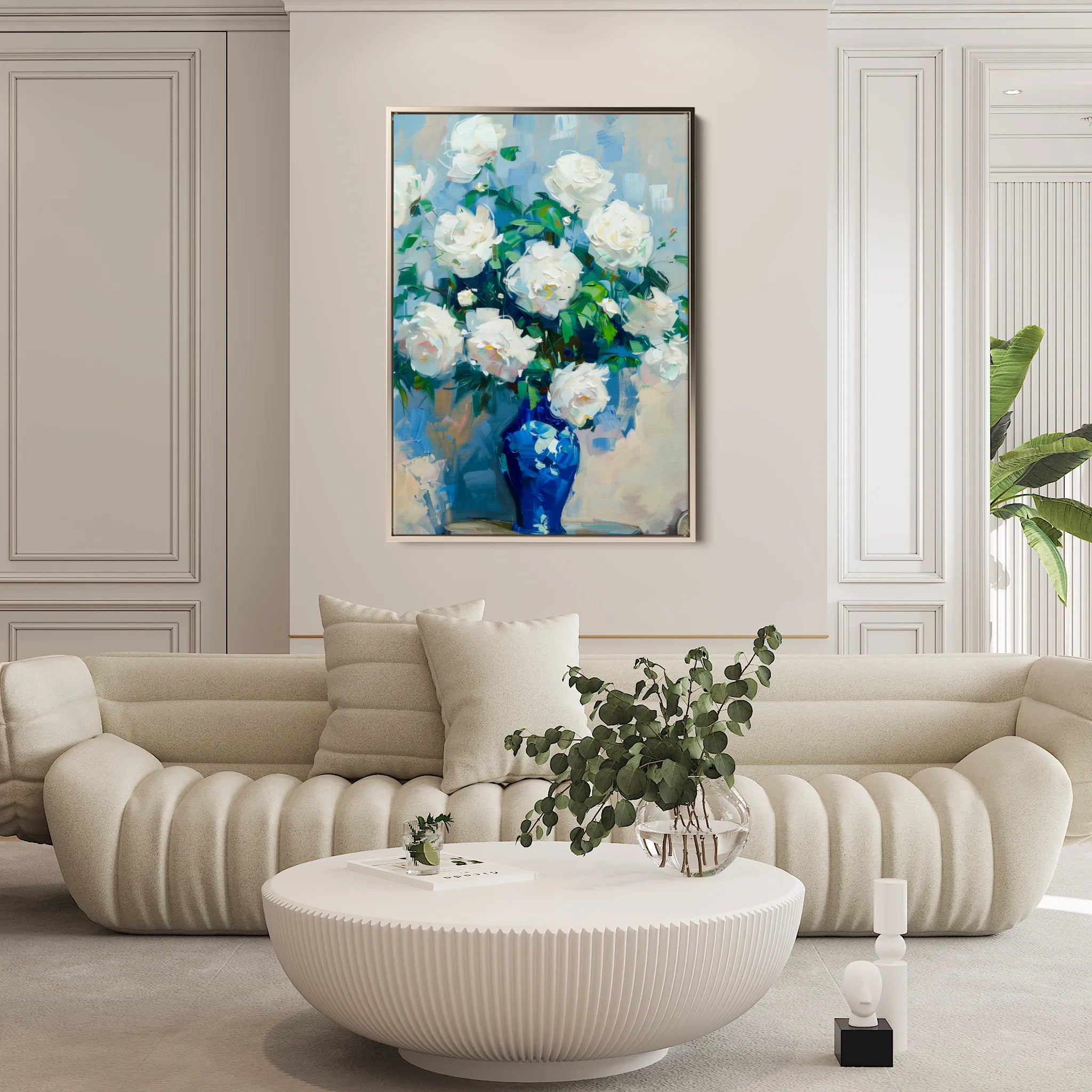 Floral 616 Canvas Art 18" x 24" / 45 x 60 cm / Black