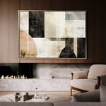 Abstract 617 Canvas Art 18" x 24" / 45 x 60 cm / Black