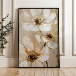 Floral 617 Canvas Art 18" x 24" / 45 x 60 cm / Black
