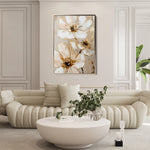 Floral 617 Canvas Art 18" x 24" / 45 x 60 cm / Black
