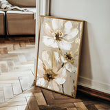 Floral 617 Canvas Art 18" x 24" / 45 x 60 cm / Black