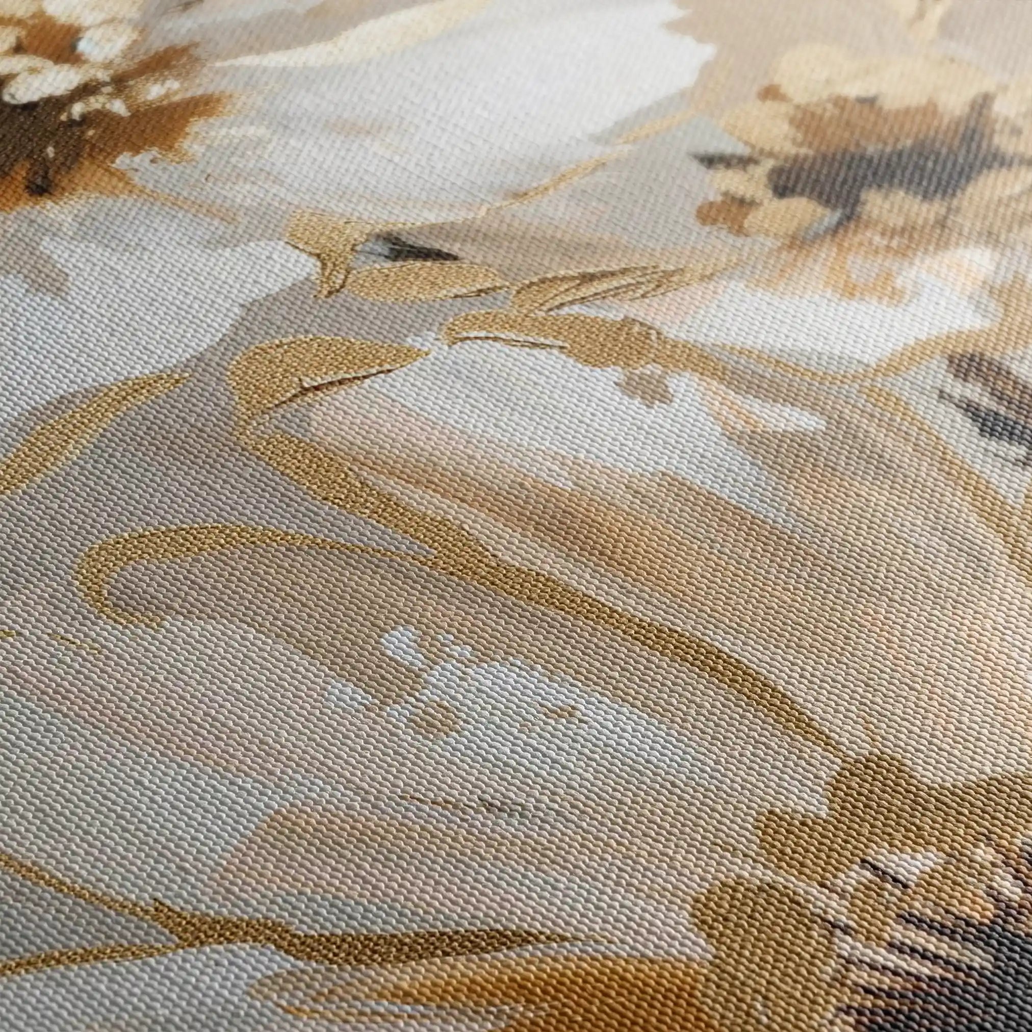 Floral 617 Canvas Art 18" x 24" / 45 x 60 cm / Black