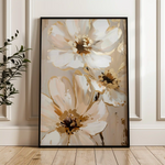 Floral 617 Canvas Art 60 x 40 cm / Black