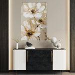 Floral 617 Canvas Art 60 x 40 cm / Black