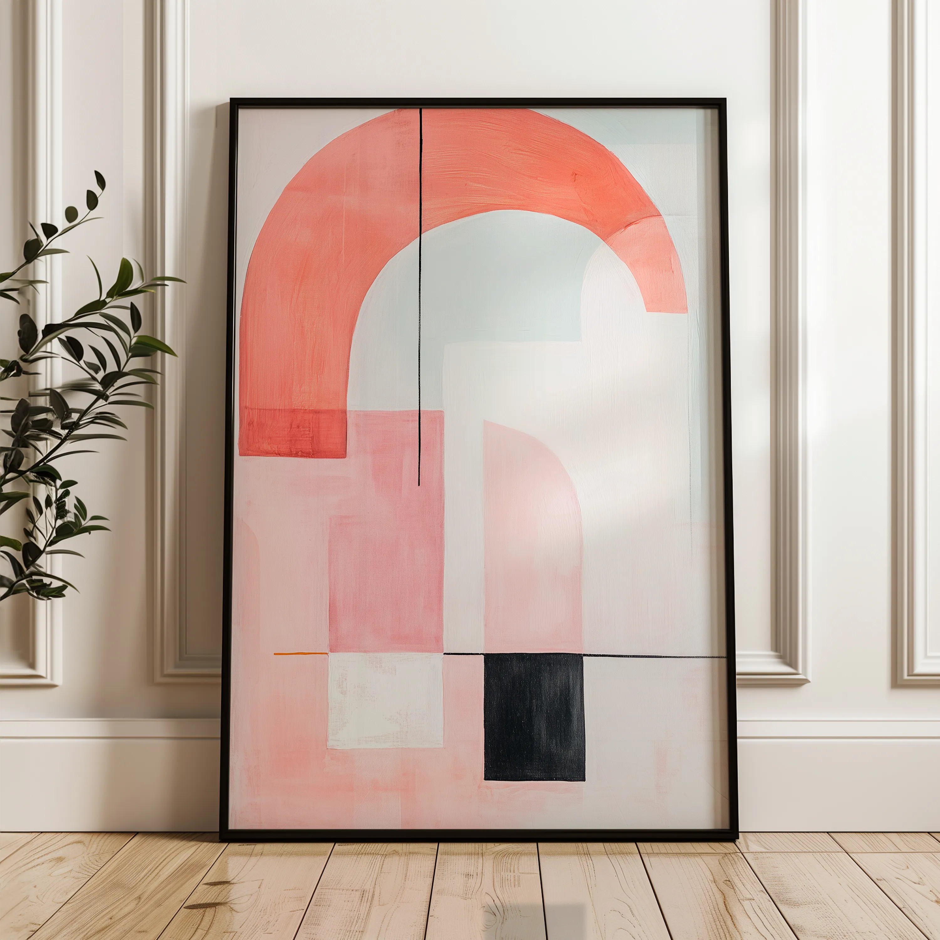 Abstract 618 Canvas Art 18" x 24" / 45 x 60 cm / Black