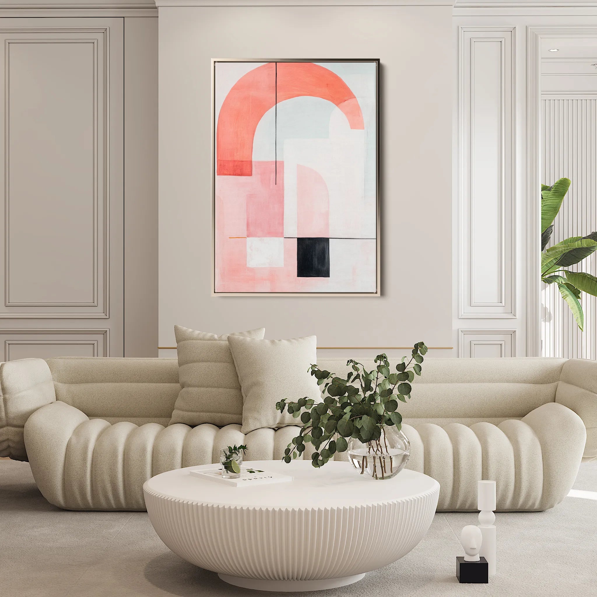 Abstract 618 Canvas Art 18" x 24" / 45 x 60 cm / Black