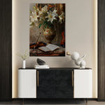 Floral 618 Canvas Art 18" x 24" / 45 x 60 cm / Black