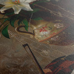 Floral 618 Canvas Art 18" x 24" / 45 x 60 cm / Black